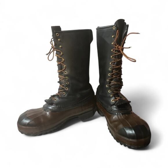 Hoffman Men's EH Rated Lineman Pac Steel Toe Boots Black Leather Sz 10 No Liners - Picture 3 of 8